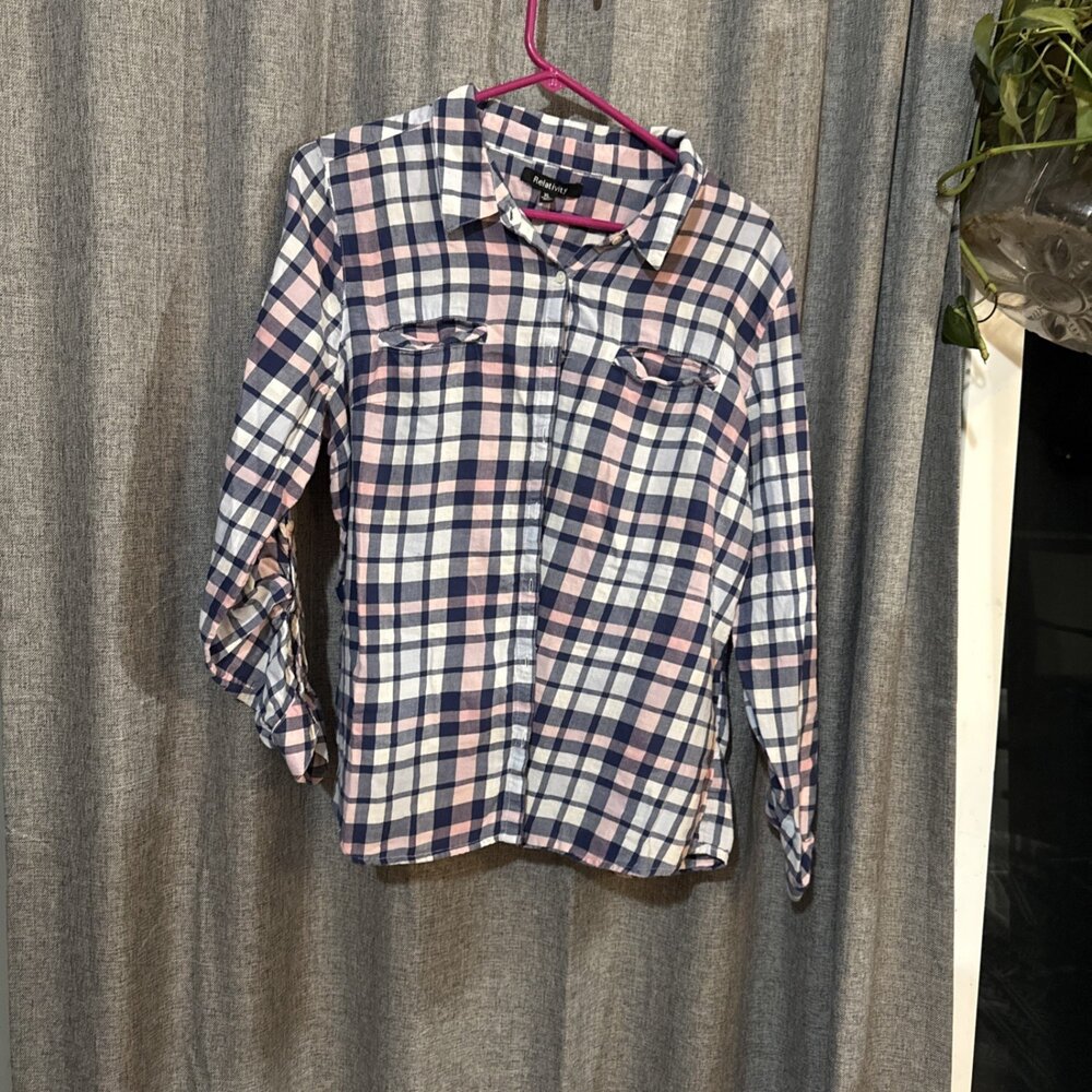 Women’s Relativity Plaid Flannel Long Sleeve Extra Large